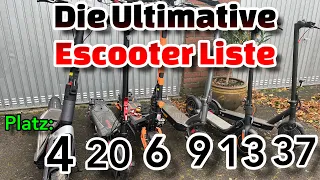 Wir RANKEN alle ESCOOTER | Die ULTIMATIVE Liste 💯