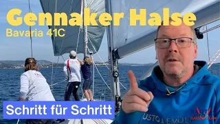 Gennaker Halse mit Bavaria 41C Fahrtenyacht - Wann ist der richtige Zeitpunkt zum Seitenwechsel?