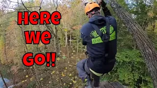 Touring and zipping one last time at a closed and abandoned zip line park before its dismantled