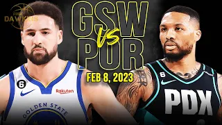 Golden State Warriors vs Portland Trail Blazers Full Game Highlights | Feb 8, 2023 | FreeDawkins