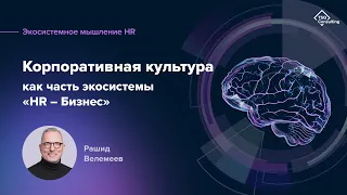 Корпоративная Культура как часть экосистемы «HR — Бизнес» | Рашид Велемеев. Экосистемное мышление HR