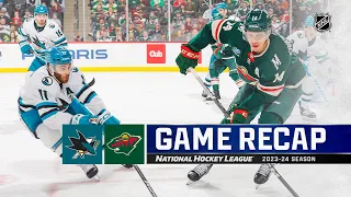 Sharks @ Wild 3/3 | NHL Highlights 2024