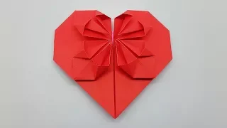 How to make a Paper Heart very easy way - Origami Heart Folding Instructions