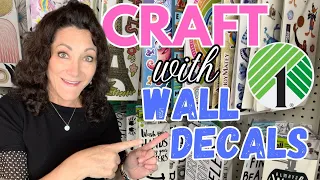 QUICK & EASY Dollar Tree DIY Crafts Using WALL DECALS