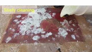 Very dirty carpet cleaning:Satisfying  rug cleaning ASMR
