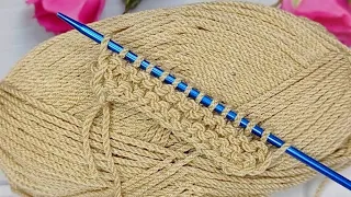 Wow! Easy and Very Beautiful🤩 Summer Two Needle Knitting stitch Scarf pattern. Knitting Tutorial