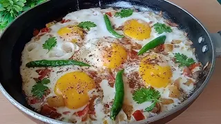 Afghani Omelette Recipe//Eggs With Potatoes and Tomatoes//Quick Recipe