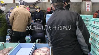 2021年羅臼地方卸売市場の初競り