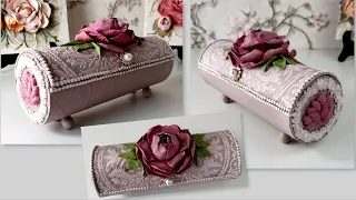 DIY/Amazing Jewelry Box from Pringles tube/Air dry clay creations