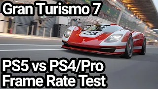 Gran Turismo 7 PS5 vs PS4/Pro Frame Rate Comparison