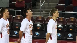 The USC Men's Volleyball Team versus the Hawaii Rainbows