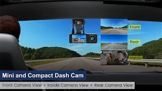 Dash Cam Front and Rear Camera and Inside/Cabin Camera for#uberdriver #taxidriver #dashcam