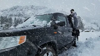 sleeping in my car during a snowstorm