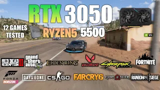 RTX 3050 + Ryzen 5 5500 : Test in 12 Games - Best Budget Gaming PC