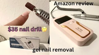 $35 AMAZON NAIL DRILL REVIEW // HOW TO REMOVE GEL POLISH WITH E-FILE