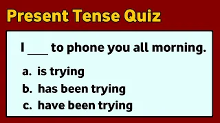 Present Tense Quiz | English Grammar Test | 10 English Quiz
