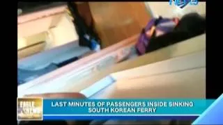 Last minutes of passengers inside sinking South Korean Ferry