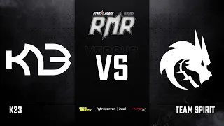 [RU] K23 vs Team Spirit | Карта 3: Mirage | StarLadder CIS RMR Main Event Playoffs