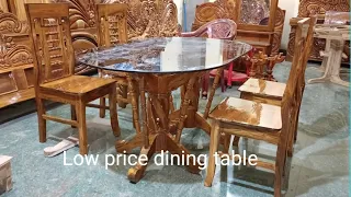 Dining table wooden table Sagun khat dining table