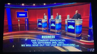 Final Jeopardy & LONG end credits - Champions Wildcard Day 40 (11/24/23)