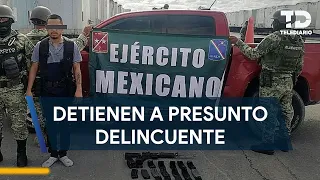 Tras disparos y persecución en Anáhuac, NL detienen a presunto delincuente