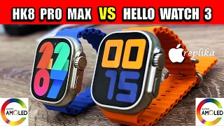 HELLO WATCH 3 vs HK8 PRO MAX - ÇAKMA Apple Watch ULTRA Karşılaştırma