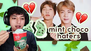 RM and JIN hating Mint Chocolate While I EAT Mint Chocolate