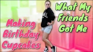 Olivia Makes Her OWN Birthday CupCakes + Friends Present HAUL!!