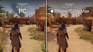 Assassin's Creed Mirage iPhone 15 Pro Max vs PC | Mobile vs PC Graphics Comparison