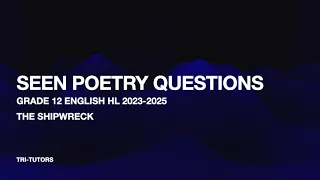 The Shipwreck - Poetry Questions