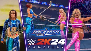 Bayley vs Tiffany Stratton No DQ WWE Womens Championship Match #wwe2k24 Gameplay