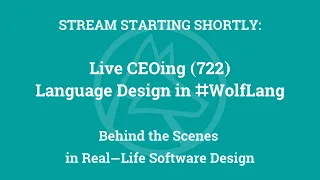 Live CEOing Ep722: Language Design in the Wolfram Language [ChatGPT ILD functions and more]