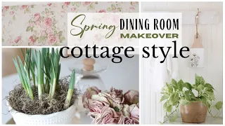 Spring Dining Room Makeover ~ Cottage Style Dining Room ~ Dining Room Refresh ~ Cottage Core Decor