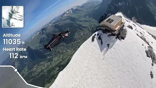 Amazfit T-Rex Ultra in Action! | Jeb Corliss Chasing Shadows Down the Eiger | Wingsuit Flying