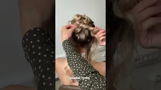 Средний пучок . Свадебная причёска . Как вам результат ?) #прически #hairtutorial #weddinghair