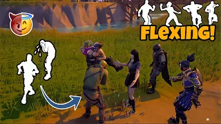 Acting Like a Default Then Flexing Rare Emotes Fortnite Party Royale