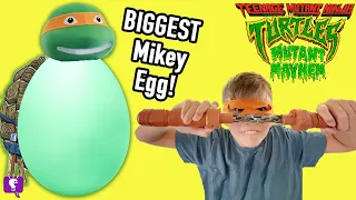 Biggest Mikey Surprise Egg! TMNT Toys on HobbyFamilyTV