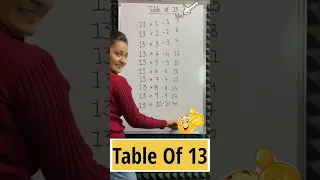 Easy way to Learn Table of 13| Multiplication Table of 13#Maths Tricks #shorts #trending #shortsfeed