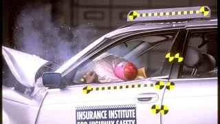 1997 BMW 540i - crash tested on December 5,1996  - moderate overlap IIHS (64.2 km/h)