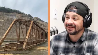 Historic Train Tunnel Now Fully Exposed on Shasta Lake