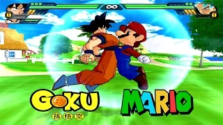 Goku and Mario Fusion | Super Mariku | DBZ Tenkaichi 3 (MOD)