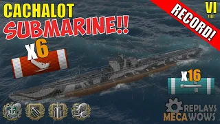 SUBMARINE Cachalot 6 Kills & 63k Damage | World of Warships Gameplay