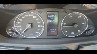 Mercedes C220cdi W203 acceleration 0-150 km/h