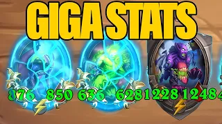 Giga Juicing Leads to Thousands of Stats | Dogdog Hearthstone Battlegrounds