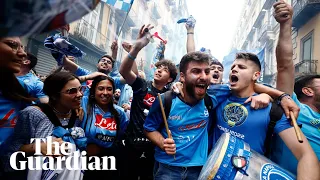 Napoli fans celebrate in the streets as club nears first title for 33 years