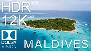 12K HDR 60FPS DOLBY VISION - Maldives Scenic Relaxation Film With Inspiring Cinematic Music