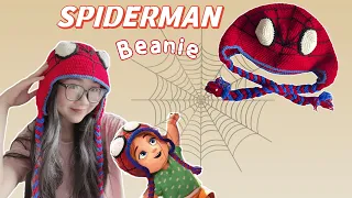 Crochet Spiderman Beanie🕷️Mayday Parker Hat|Móc mũ người nhện Mayday's Beanie chi tiết-Cách Up Size