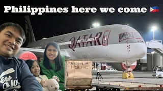 Our Qatar Airways flight from Italy to the Philippines | Let’s Experience Qatar Airways Plane Food