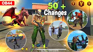 50+ Changes in OB44 Update 😱 | Zombie Mode / New Gun / New Character (Secret Settings) | Free Fire