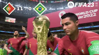 FIFA 23 - PORTUGAL 11 - 0 BRAZIL ! Ft. Ronaldo Neymar - FIFA WORLD CUP FINAL 2022￼ QATAR ! PS5[4K60]